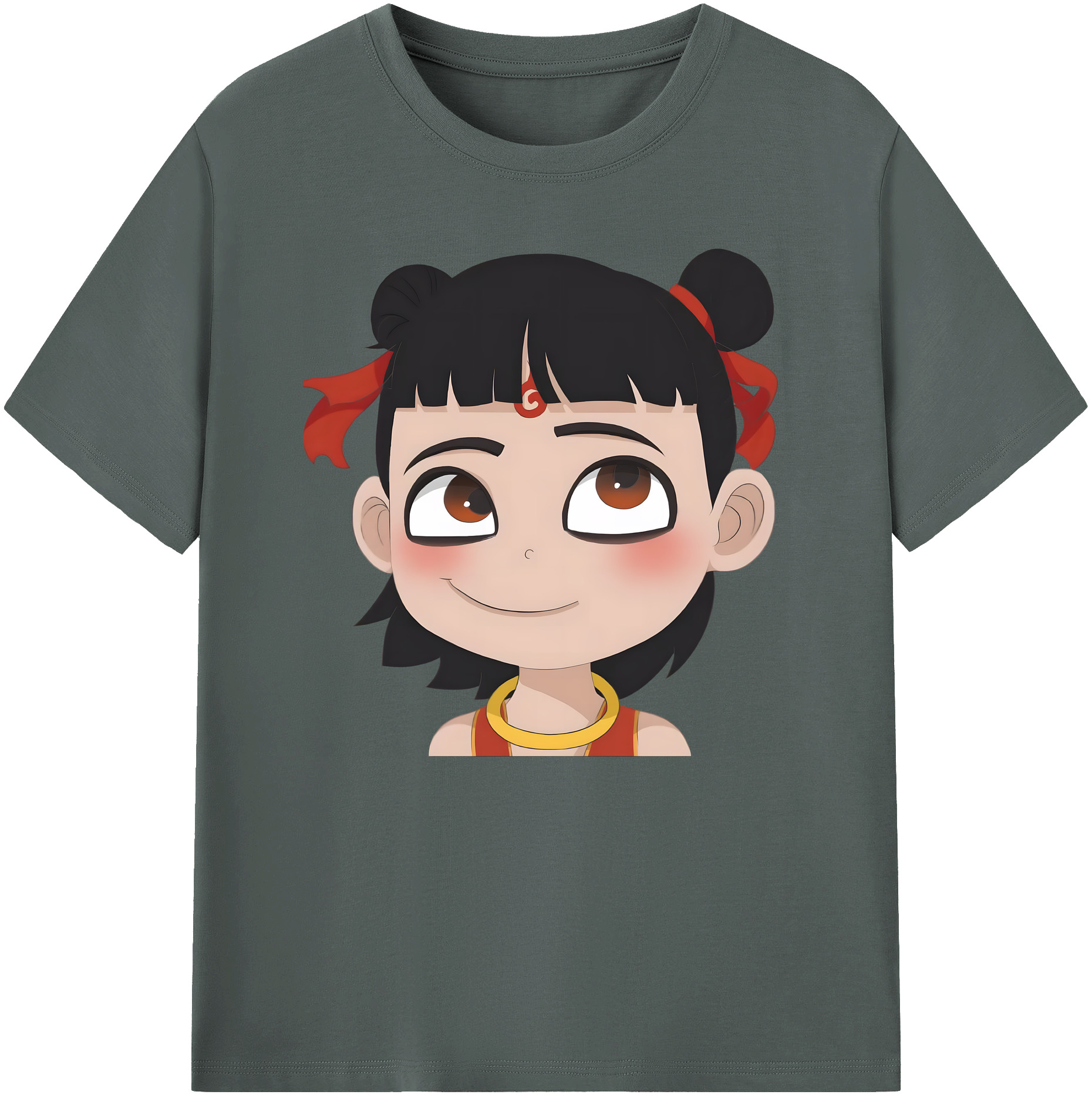 （画像用） Ne Zha 2 ナタ 魔童の大暴れ 綿100％ メンズ半袖Tシャツ｜肌触りやわらか＆通気性
